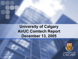 Comtech051213 - University of Calgary