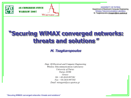 Securing WiMAX converged networks: threats and solutions