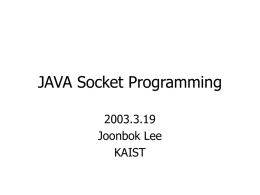 Socket programming in Java