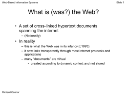 What is the Web? - CIS Personal Web Pages