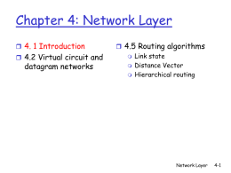 Network layer (routing principles & algorithms)