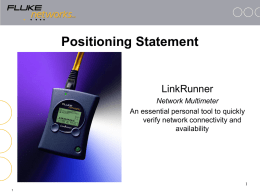 LinkRunner - Fluke Networks