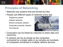 Principles of networking - computer