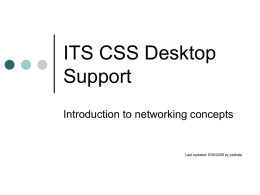 ITS CSS Desktop Support