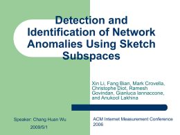 Detection and Identification of Network Anomalies Using