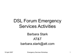 DSL Forum Activities