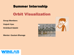 Orbit Visualization Summer Internship Group Members
