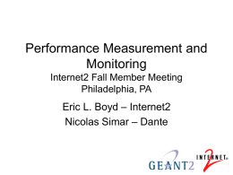Performance Measurements Euro-Amerocan Meeting