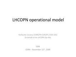 LHCOPN operational model - Indico