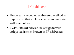 Chapter 2 IP Address