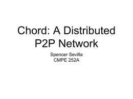 Chord: A Distributed P2P Network