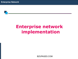 lecture12 Enterprise network implementation
