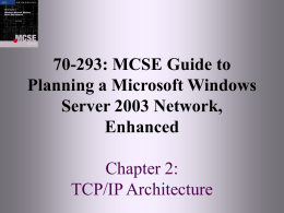 2: TCP/IP Architecture