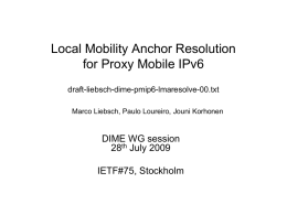 Transient Binding Cache Entries for Proxy Mobile IPv6