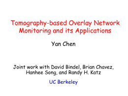 Overlay Network Monitoring and its Applications