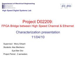 Project D02209 - High Speed Digital Systems Laboratory