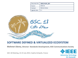 GSC(14)18_021 - Software defined and virtualized Ecosystem