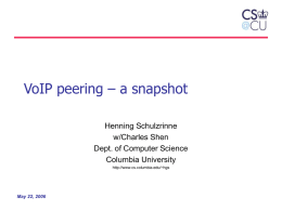 fibernet-peering - Columbia University