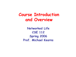 Course Introduction and Overview