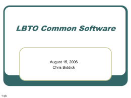 LBTO Common Software Presentation