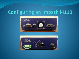 Configuring an Impath 4110