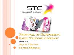 Proposal of Networking Saudi Telecom Company