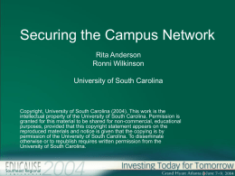 Securing the Campus Network