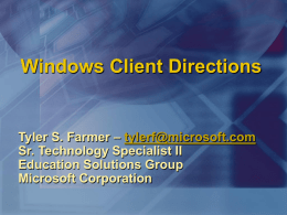 Windows Client Operating System Strategy