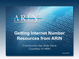 ISP - ARIN