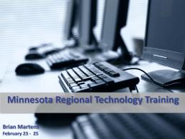 MN Technology Coordinator Training