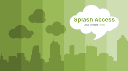 Cloud Managed - Splash Access Cisco Meraki