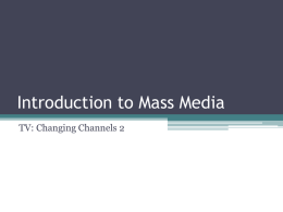 Introduction to Mass Media