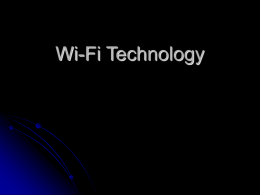 WIFI Technology  - 123seminarsonly.com