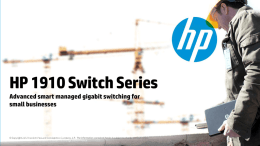 HP 1910 Switch Series