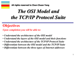TCP/IP overview and socket programming