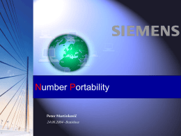 Number Portability