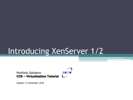 XenServer - Agenda INFN