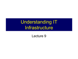 Lecture 9 - Understanding Networked Infrastructurex