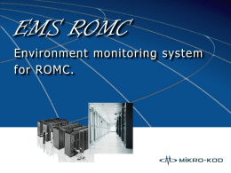 Control and monitoring of climatic parameters