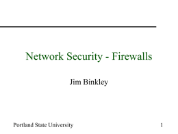 TCP/IP Network Security - Portland State University