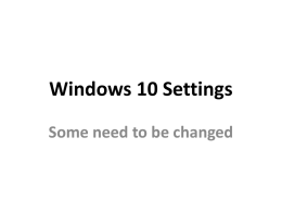 Windows 10 Settings - Promised LAN Computing, Inc.