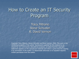 How to Create an IT Security Program