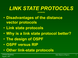 Link State Protocols - Origins