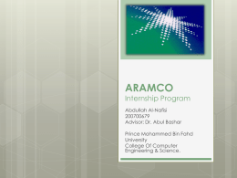 ARAMCO Internship Program - Prince Mohammad Bin Fahd University