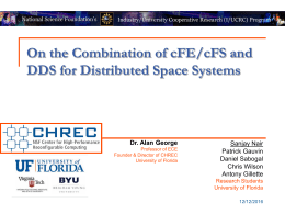 On the Combination of cFE/cFS and DDS for Distributed Space
