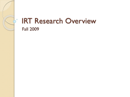 IRT research