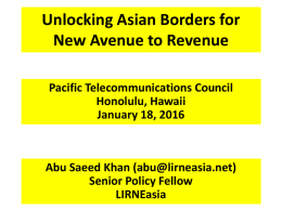Unlocking Asian borders for new avenue to revenue