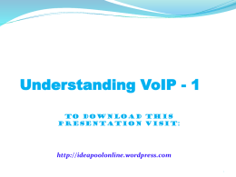 Understanding VoIP - 1