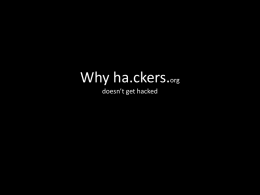 Hacking ha.ckers.org