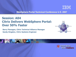 WebSphere Portal Technical Conference US 2007